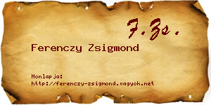 Ferenczy Zsigmond névjegykártya