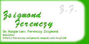 zsigmond ferenczy business card